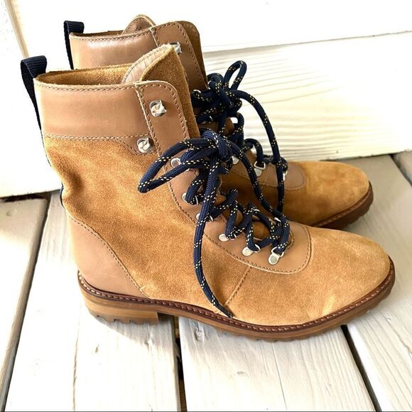 H & M suede lace up boots.  Size 8 - Picture 4 of 9